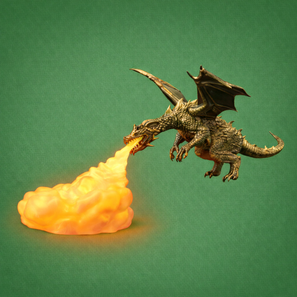 Flame Breathe Dragon LampV2